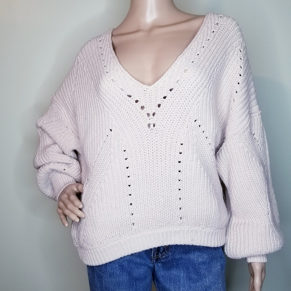 Free People Slouchy Pull Over Sweater Size Small - Picture 6 of 8